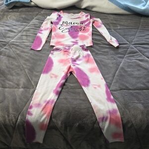 Kids Tie-Dye Pajama Set - Pink and Purple